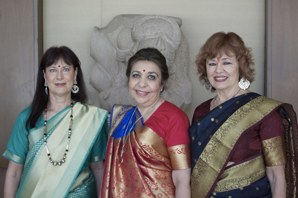 Trio in sari